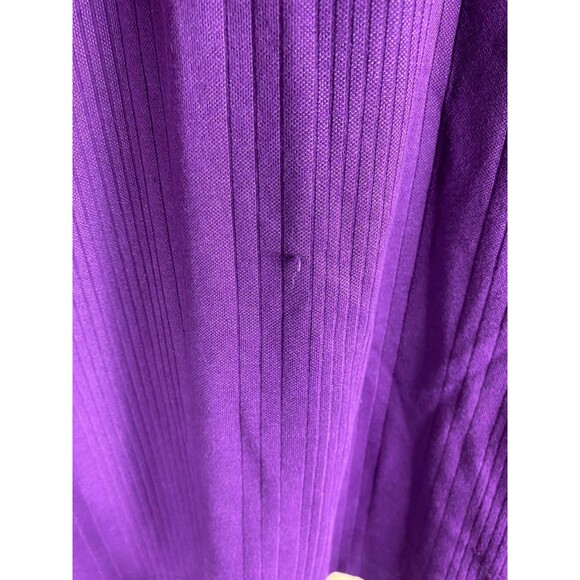 Claiborne Women's Plus Sz 3XLT Purple Ribbed Short Sleeve Stretchy Top - Picture 8 of 11